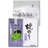 緑茶・焼きのり 1袋入り （100g×1、のり5枚入り×1袋）